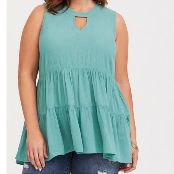 Torrid 5 Green Sleeveless Top - Picture 8 of 9